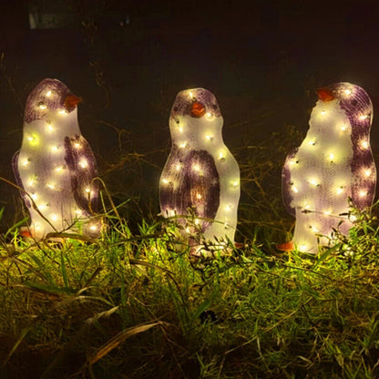 3X Christmas Penguin Acrylic