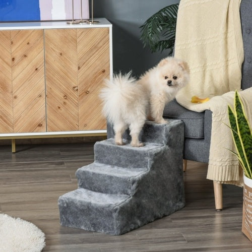 PawHut Four-Step Dog Stairs,