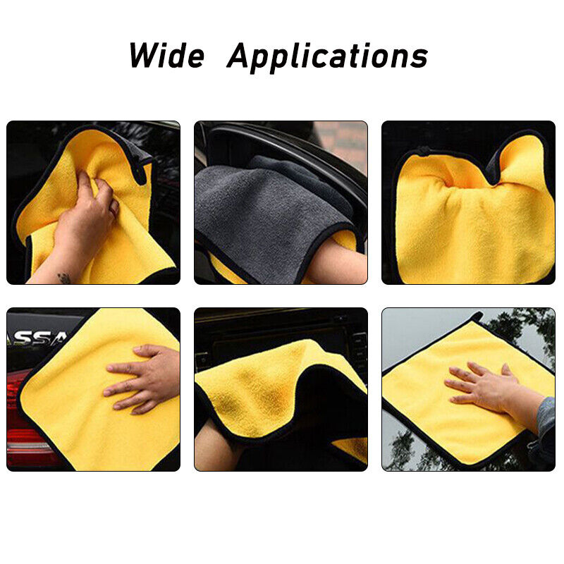 12PCS Car Cleaning Towels Drying Wash Cloth Microfibre Super Absorbent Polishing