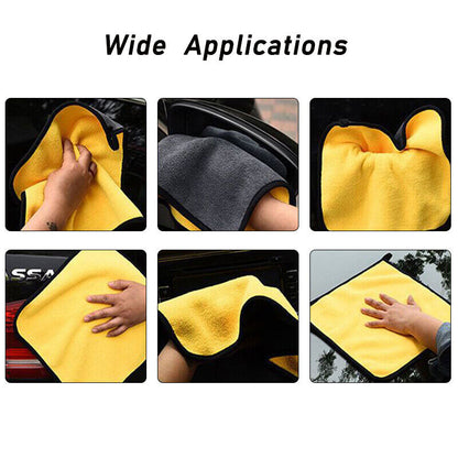 12PCS Car Cleaning Towels Drying Wash Cloth Microfibre Super Absorbent Polishing