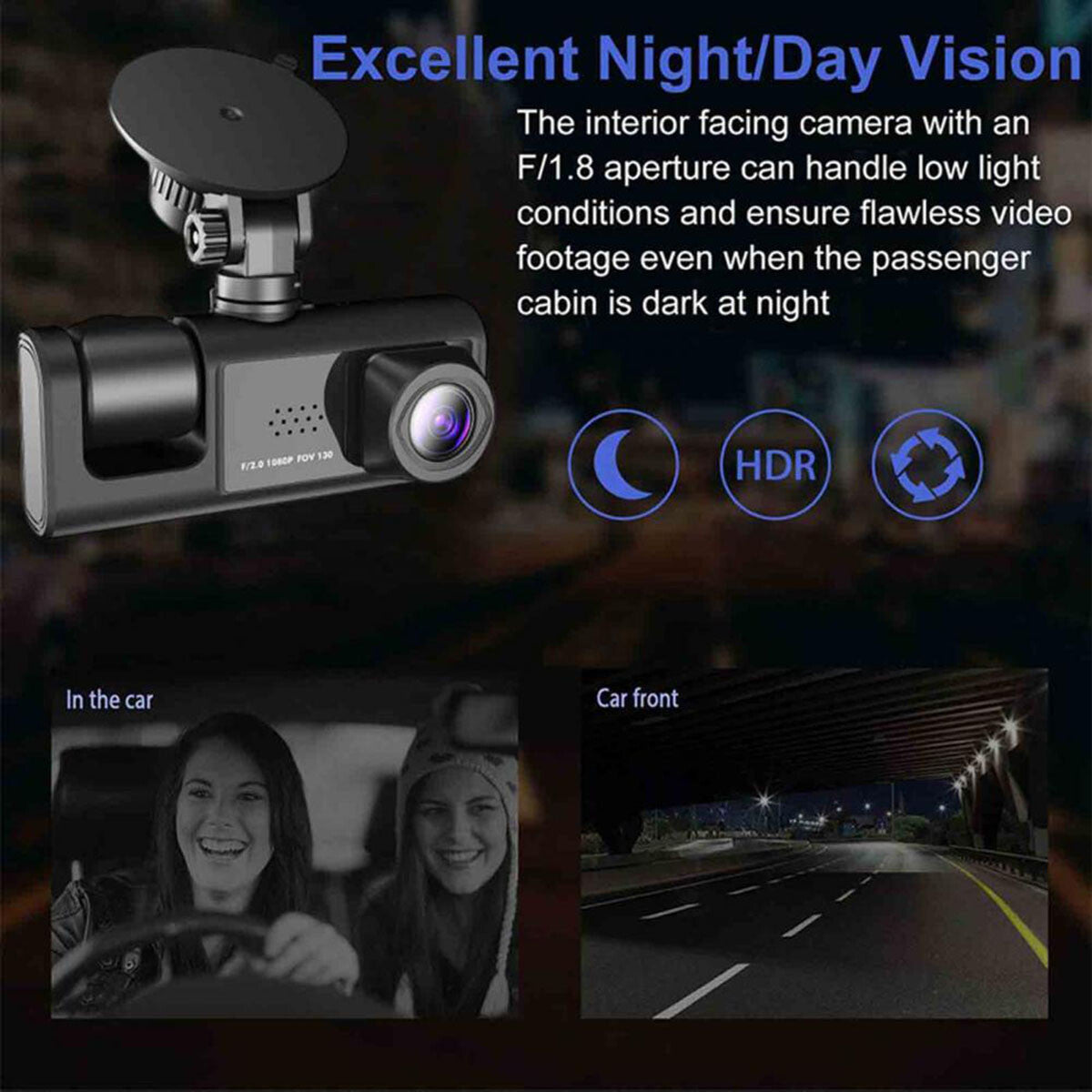 1080P Dual Lens Car Dash